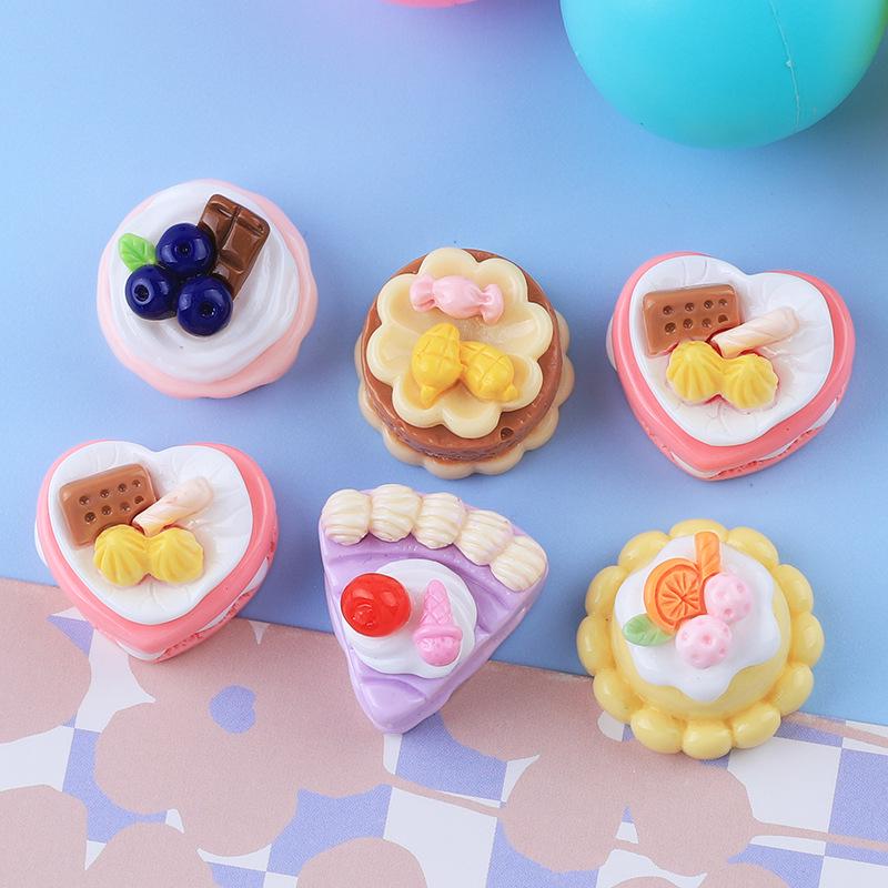 3D Fruit Cake DIY Cream Glue Resin Accessories for Phone Cases & Fridge Magnets