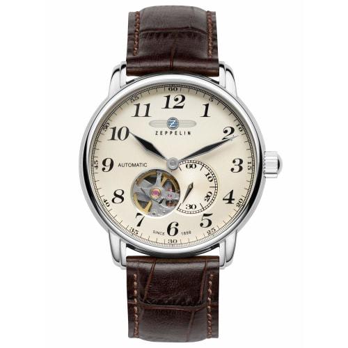 

Zeppelin ZEPPELIN Men s Watch 7666-5 Graf Automatic Ivory Brown