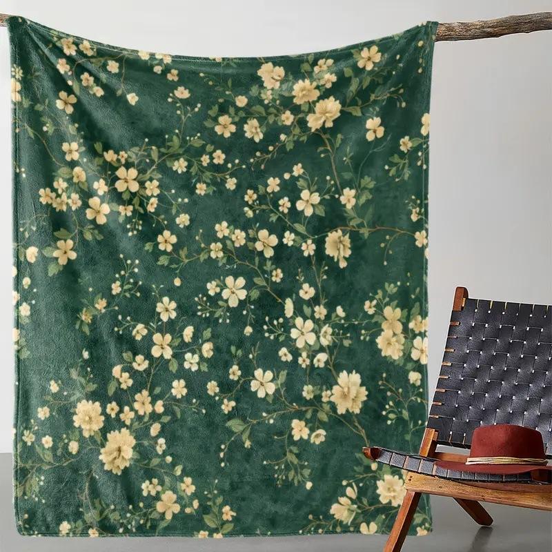 Vintage Flannel Blanket Soft Blanket Suitable Sofa Bed Office Trip Christmas Birthday Present