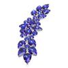 Applique Strass Verre Exquise Éblouissante Fleur Strass Verre Patch pour Vêtements Robe de Mariée