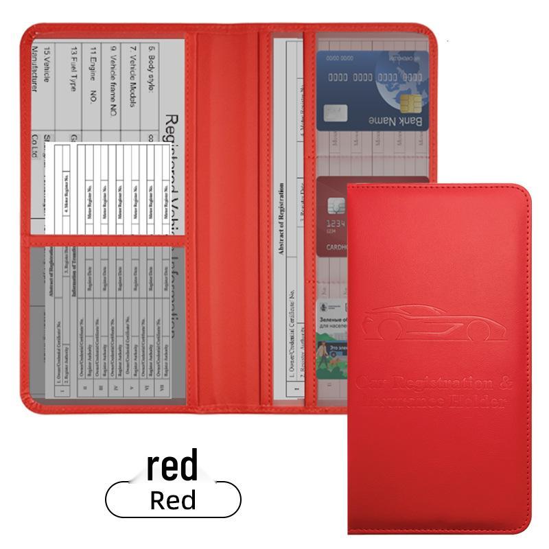 American Driver's License PU Leather Wallet: Car Registration & Insurance Document Holder