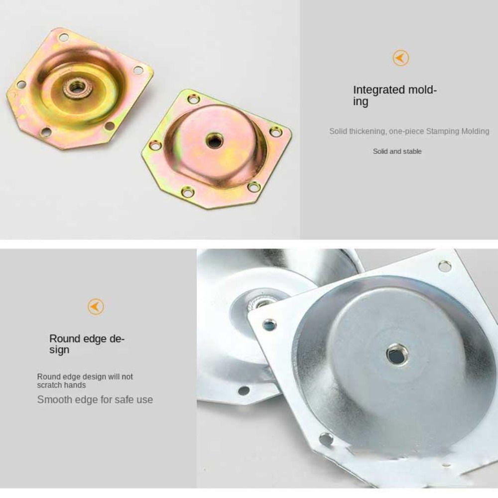 Furniture Chairs Connecting Galvanized Iron Mounting Plates Table Feet Set Legs Fixing Plate