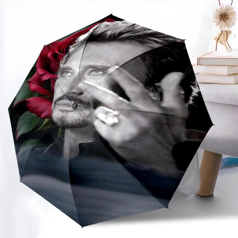 Rose Ring: Moment Reflection Folding Umbrella Travel Suitable for All Seasons Printing Light Sun Umbrella