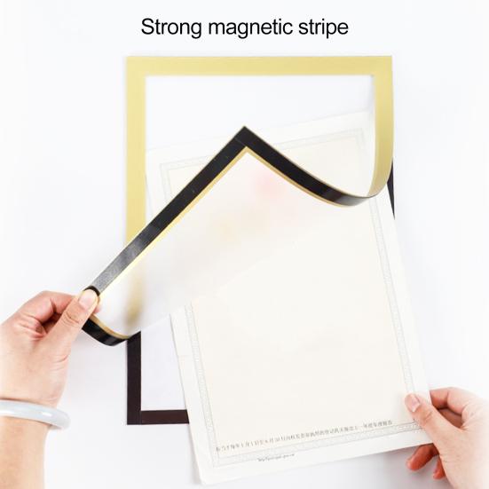 Magnetický držák na cedule Nástěnný Samolepicí Displej Rámeček na obrázky Vodotěsný Průhledný PVC Držák na dokumenty pro Domov Školu Kancelář Stěnu Dveře Lednici