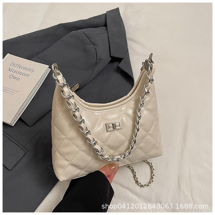 

Trendy women s bag 2025 new fashionable French small fragrant wind diamond chain bag texture large capacity women s bag