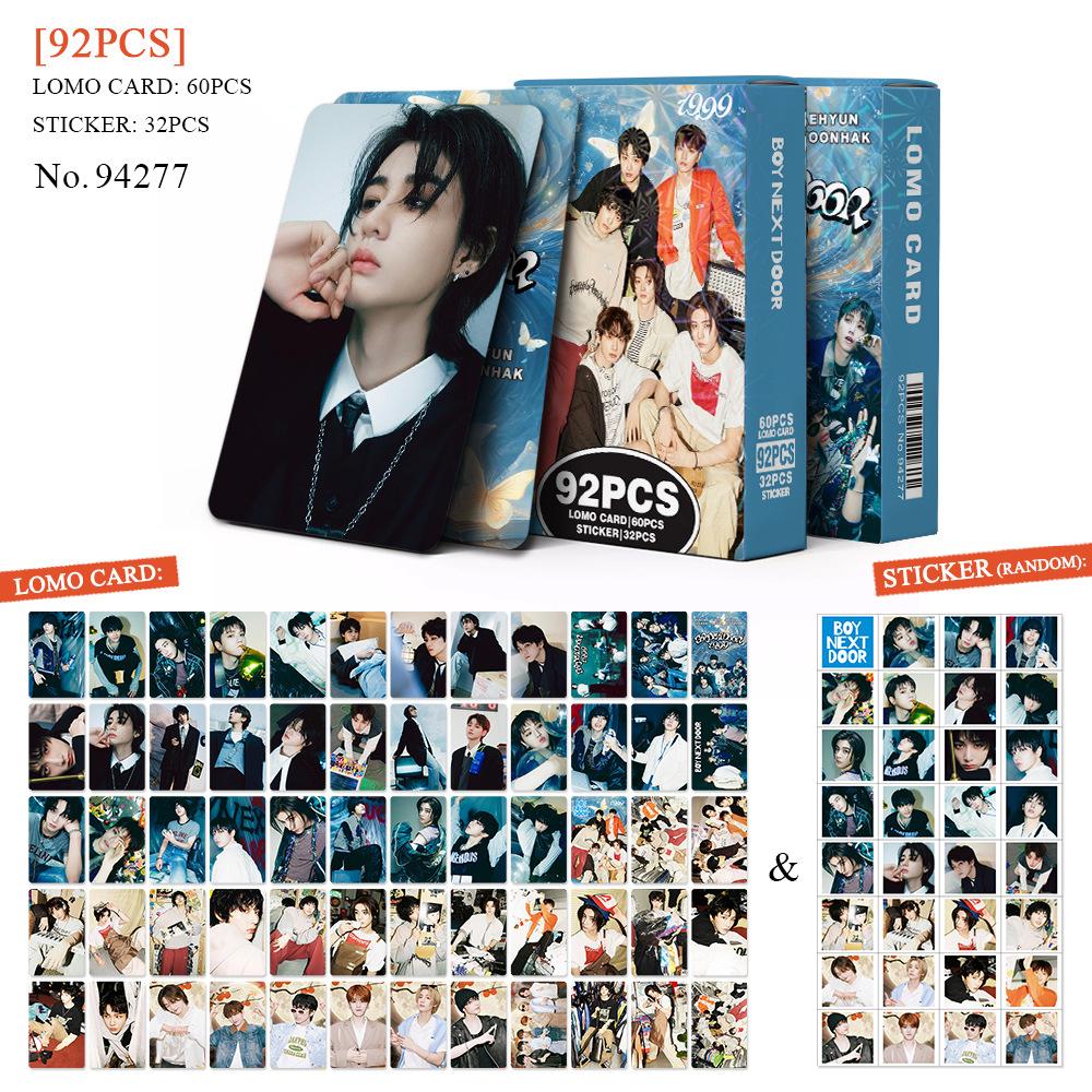92/124ks/sada Kpop Idol BOYNEXTDOOR Nové album HD Tištěné Laserové Lomo Karty SUNGHO WOONHAK LEEHAN Pocards Nálepka Dárky pro fanoušky @