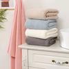 Pineapple Lattice Coral Fleece Quick-Dry Bath Towel - Plain Color, Thick & Absorbent