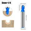 6mm Shank Round Nose Router Bit - Carbide Tipped Grooving Cutter for Woodworking, Edge Trimming & Decorative Carving