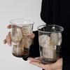 Gleiya American Style Transparent Glass Cup for Iced Latte, Coffee, Beverage, or Juice.