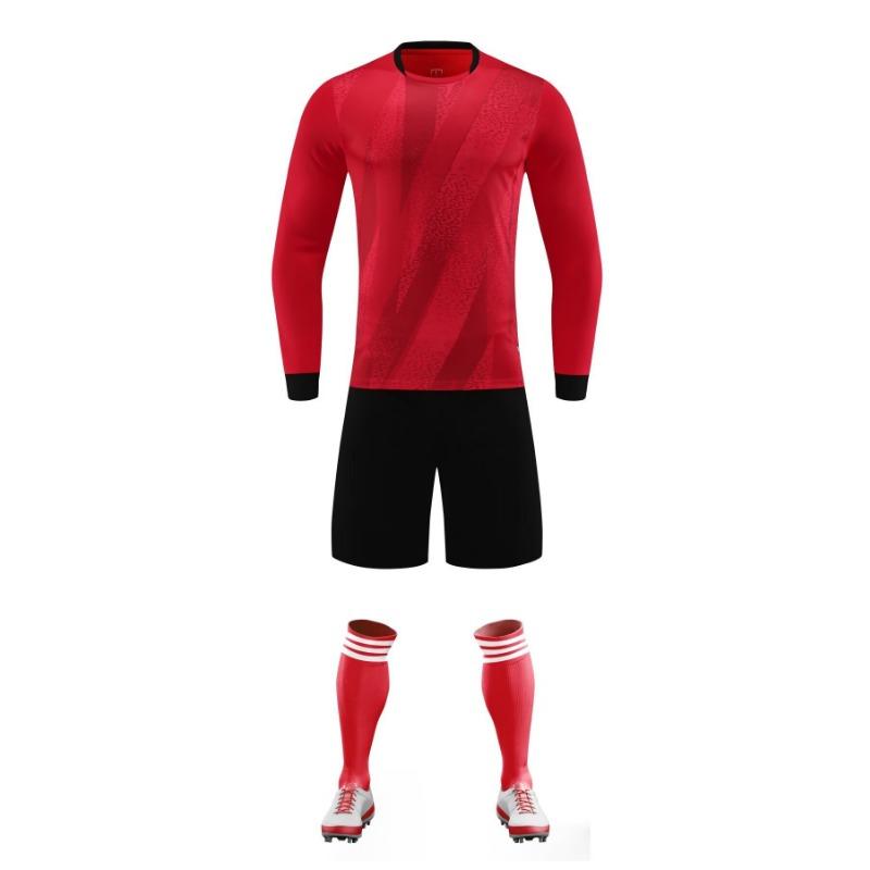 

Football suit men s training suit suit personalized autumn and winter adult children s long-sleeved sports match jersey High Quality 4XS красный