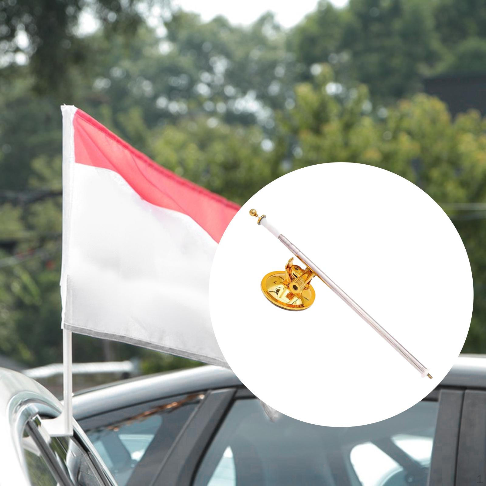 

Strong Suction Cup Flag Pole Holder Adjustable Angle Practical Flagpole Bracket Easy Installation срібний