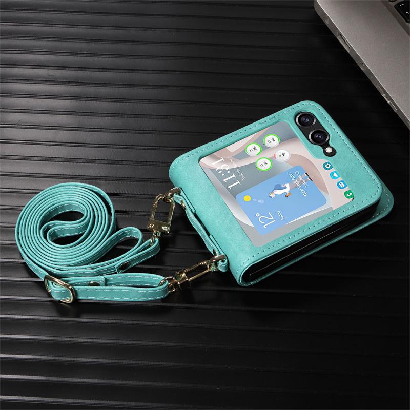 

Захисний чохол для Motorola Moto Razr 40 Ultra XT2321-1, сумка-мессенджер, цільний шкіряний чохол із шнурком Moto Razr Plus 2023