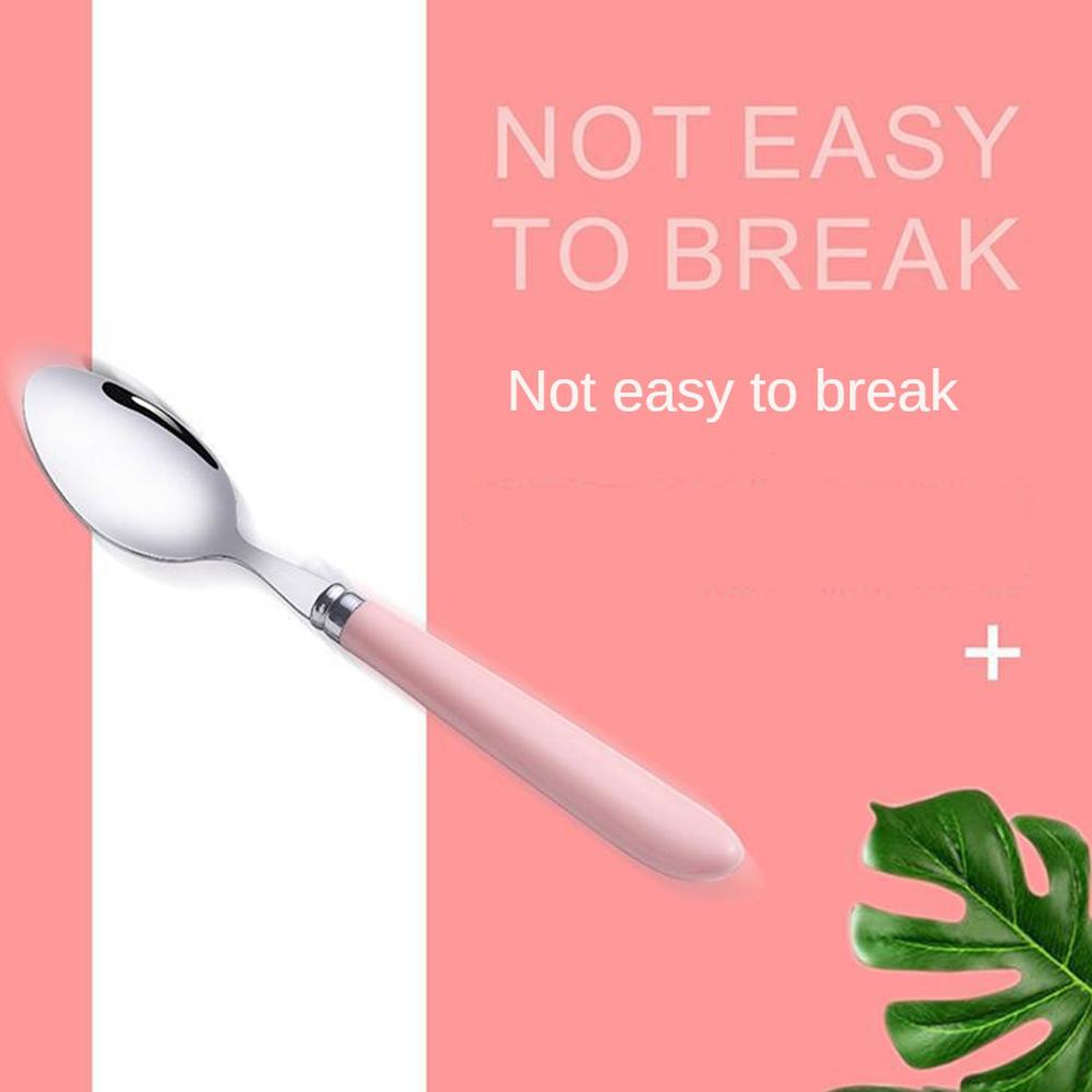 Portable Tableware Chopsticks Spoon Fork Stainless Steel Plastic Student Tableware Dining Fork Spoon Chopstick Set Easy To Carry