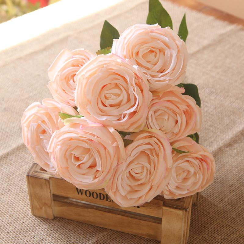 Rose Wall Decor Artificial Flowers For Wedding Home Photography With Silk Material