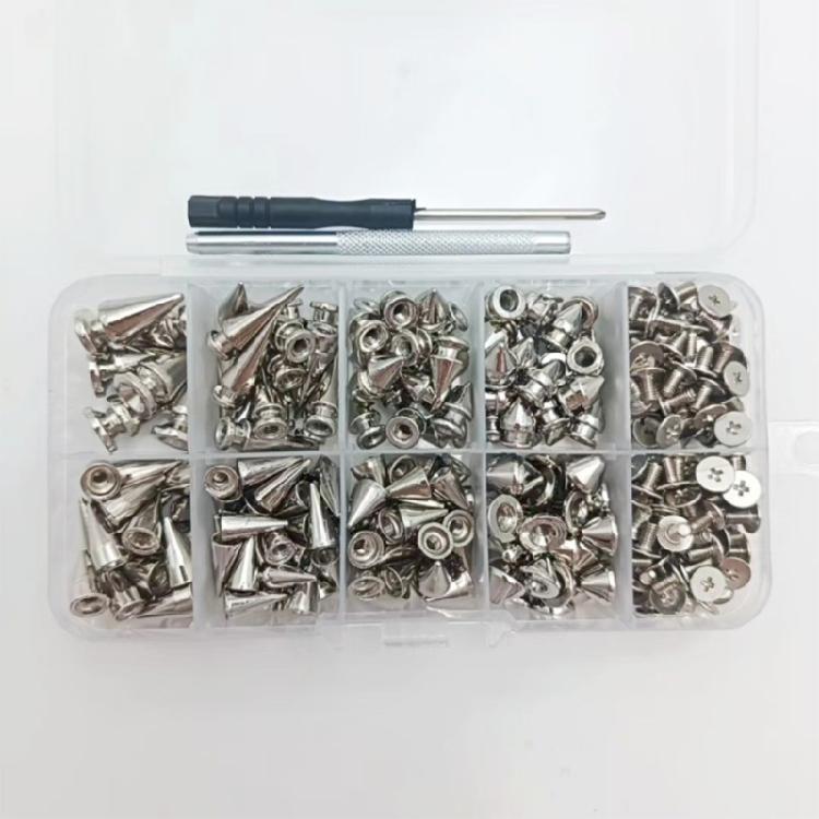 354Pcs Spiked Punk Screw Rivets Studs Metal Warhead Bag Shoes Clothes Watchband Spikes Studs Decor Nail Buckles