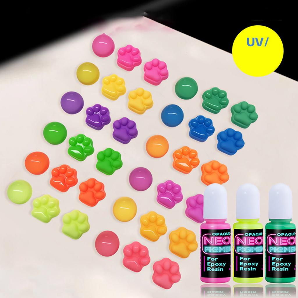 Thick Resin Coloring Pigment High Concentration UV Stable Dye with Cap Bottle 10ML Capacity Suitable for Art