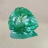 Natural Flawless Green Parti Sapphire Loose Heart Cut Gemstone 15x14 MM