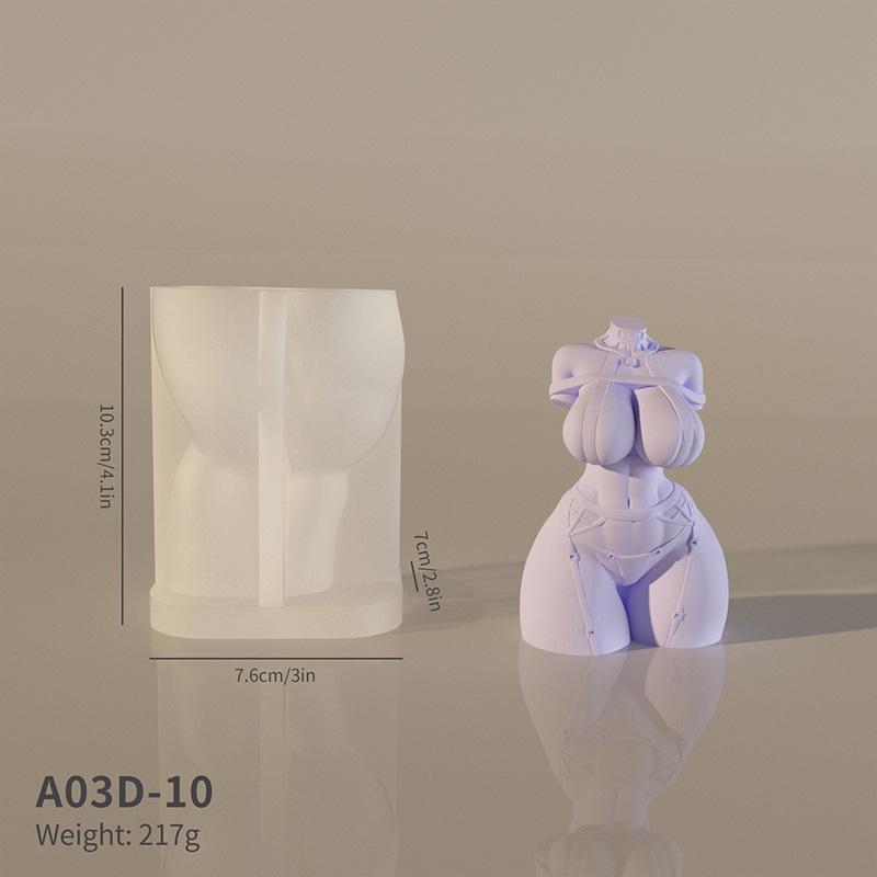 3D Human Silicone Candle Mold Diy Aromatherapy Candle Handmade Decoration Soap Chocolate Tool Cake Mold