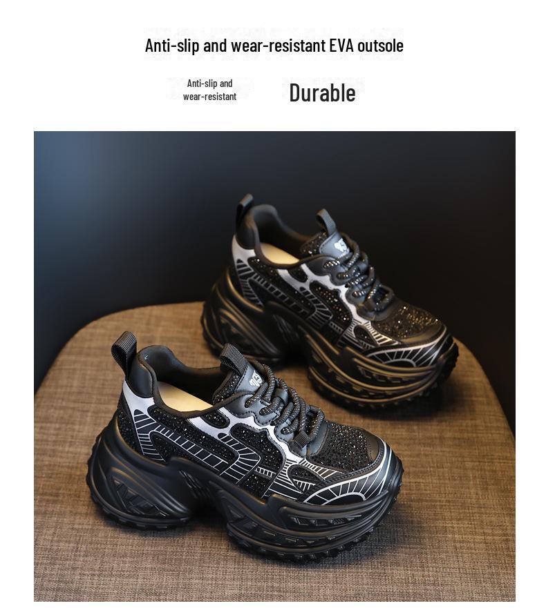 SJN9131-63 Women's Thick-Soled Height-Boosting Sneakers - Fall 2024 Casual Sports Shoes