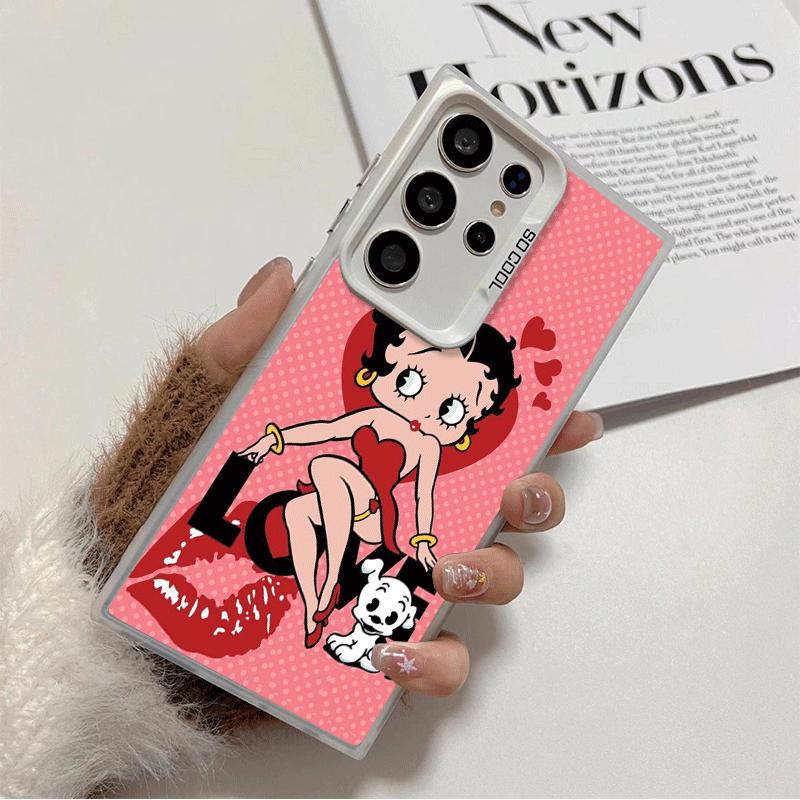 

B-Bettys B-Boops Girl Soft Phone Case for Samsung Galaxy S24 S25 FE S26 Edge S23 Ultra S22 Plus S21 + Shockproof Cover Back Shel Samsung S22