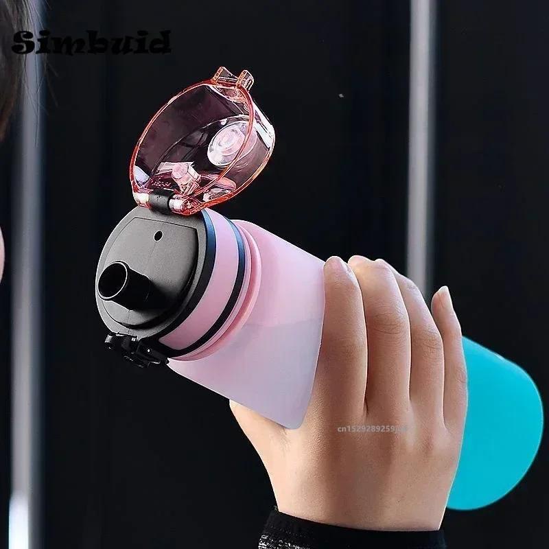 1 Liter/500ml/650ml Water Bottle Motivational Sports Bottle Leak Proof Plastic Drinking Cup Outdoor Travel Gym Fitness Jugs