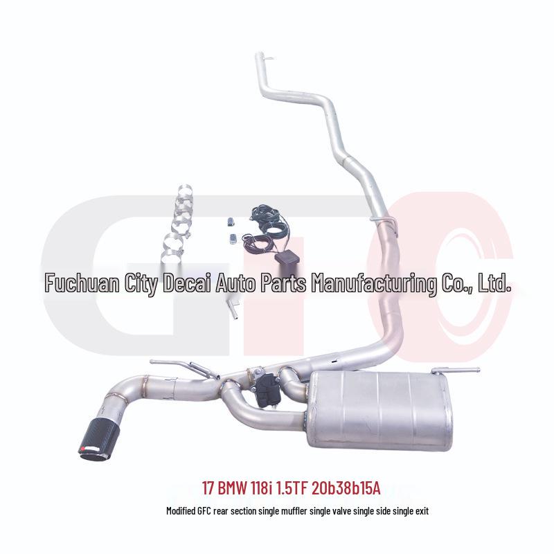 

Compatible BMW 118i F20 1.5T B38 B15A GFC Mid-Tail Single Muffler with Valve and Outlet. Modified exhaust pipe