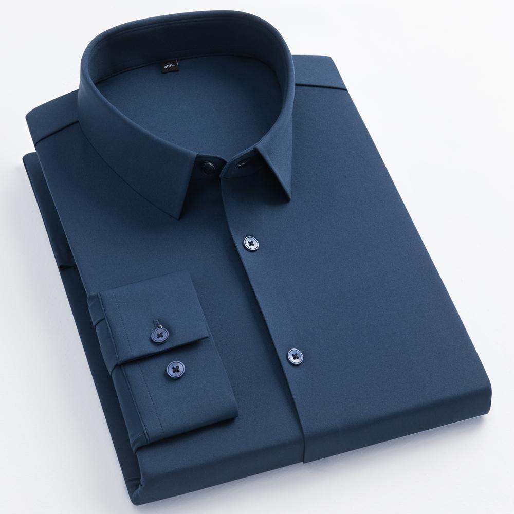 Men's Long Sleeve Wrinkle Free Dress Shirt Wrinkle Free Moisture Wicking 4-Way Stretch Super Soft Casual Button Down Shirts