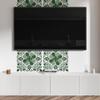 Aesthetic Vinyl Wall Covering with Print 100x50 cm Plant Pattern with Leaves