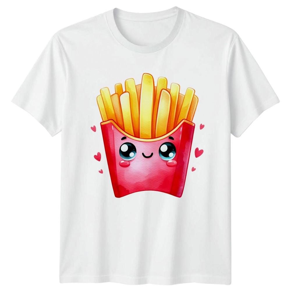 Cute Kawaii French Fries Love TShirt Kawaii Food Fast Food Birthday Gift S