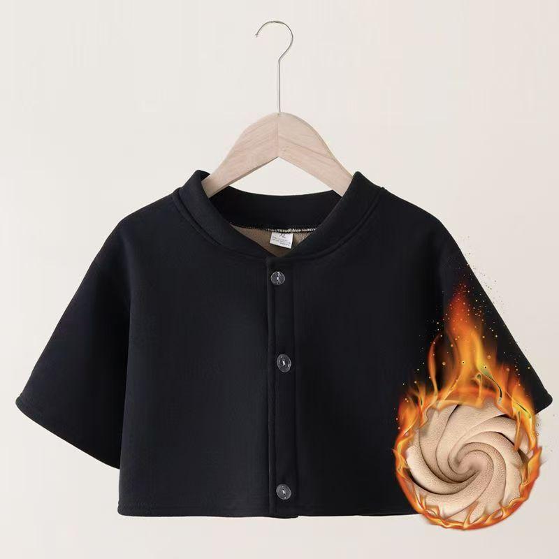 Velvet Maternity Cardigan: Shoulder & Waist Protection, Short Sleeve, Warm Sleepwear for Autumn & Winter