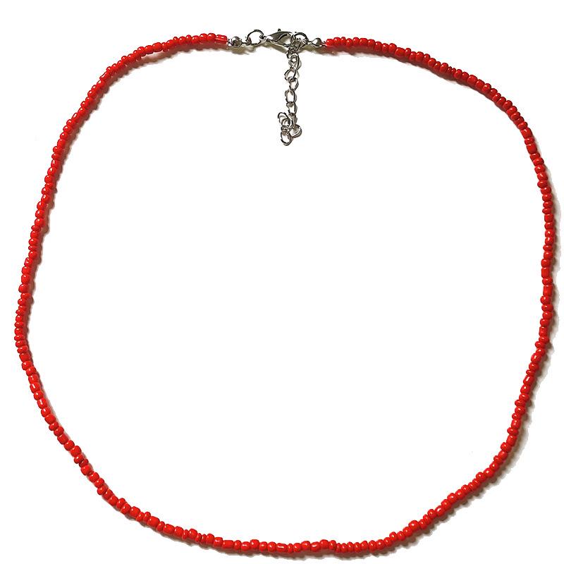 50cm Colorful Bohemian Seed Bead Choker Necklace – Perfect for Halloween & Christmas