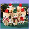 Adorable Plush Christmas Bear Pendant With Colorful Scarves And Hats Perfect For Holiday Decor