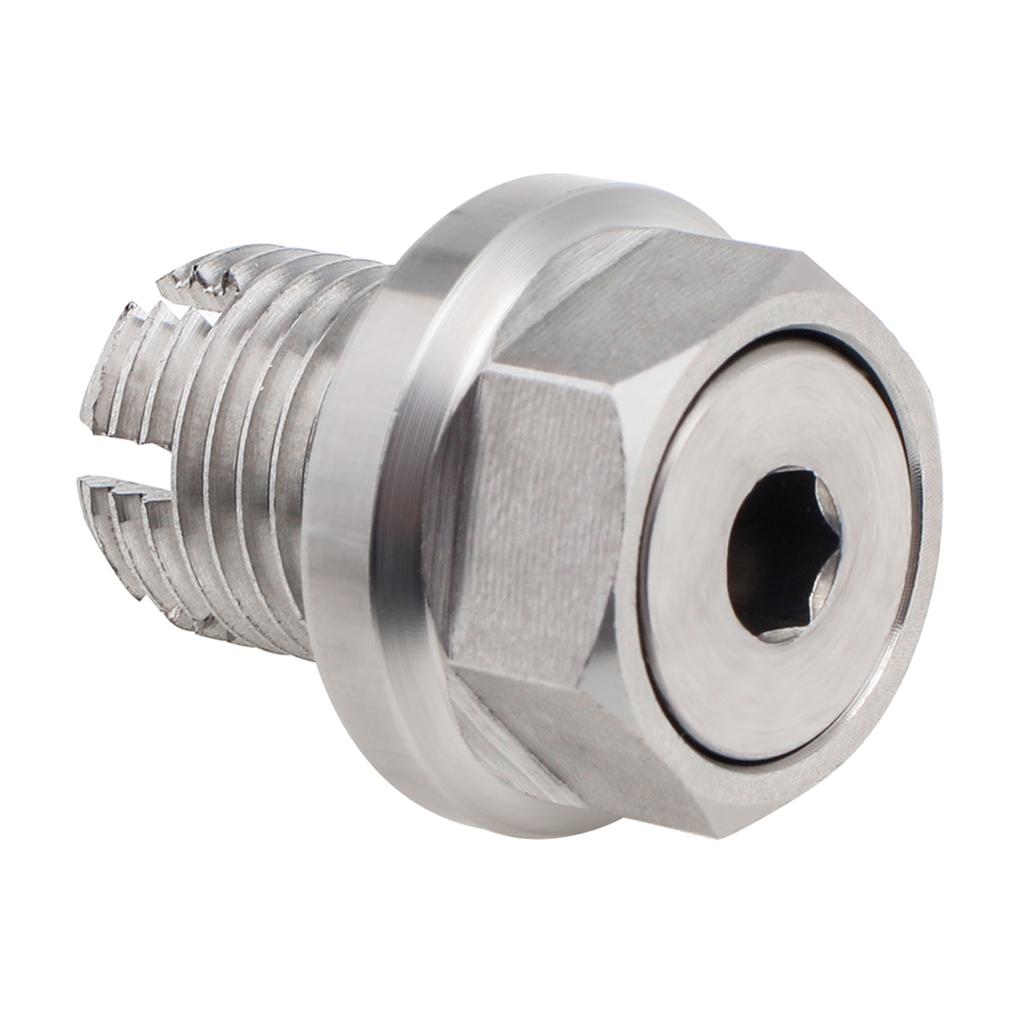 M14.1X1.5 Edelstahl Selbstschneidende Ölablassschraube Gewindereparaturset mit O-Ring Inbusschlüssel für Ölwanne Silber