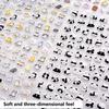Cute Animal Mini Puffy Stickers 3D Relief Panda Funny Stickers Cartoon Bubble Decals for Scrapbooks Planner Laptops Phone Case