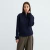 Classic Cable Knit Half-Zip Turtleneck Sweater Men Women Fall Winter Casual Loose Fit Pullover