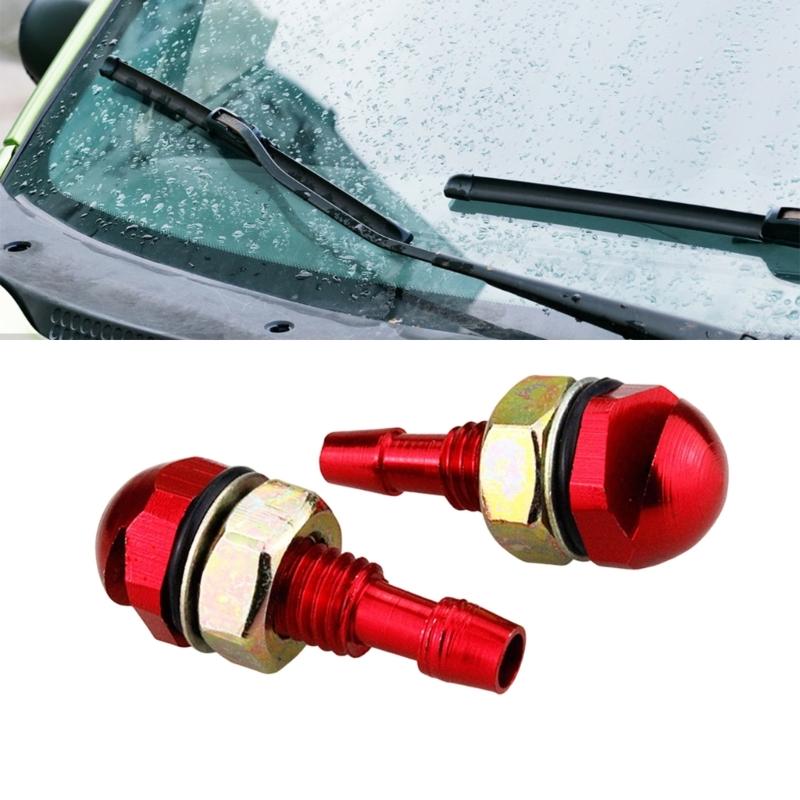 Front Windshield Washer Nozzles, Windshield Wiper Sprayer Nozzle Jets Set Fit for Most Car Windscreen Washer Jets