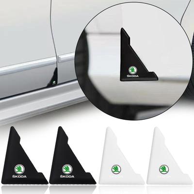 2Pcs Car Door Corner Silicone Protective Anti-Collision Cover For Octavia Superb Rapid Kodiaq Karoq Fabia Kamiq Roomster Citigo