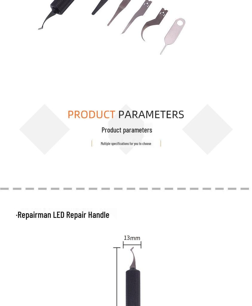 Mobile Phone Repair Tool: LED Handle CPU Pry Blade for Motherboard Disassembly