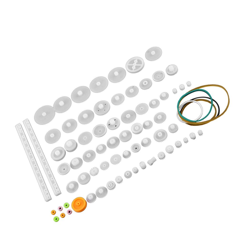 Plastic Gears Pulley Belt Worm Kits Crown Gear Set Robot Motor Toy DIY Parts(75 Kinds)
