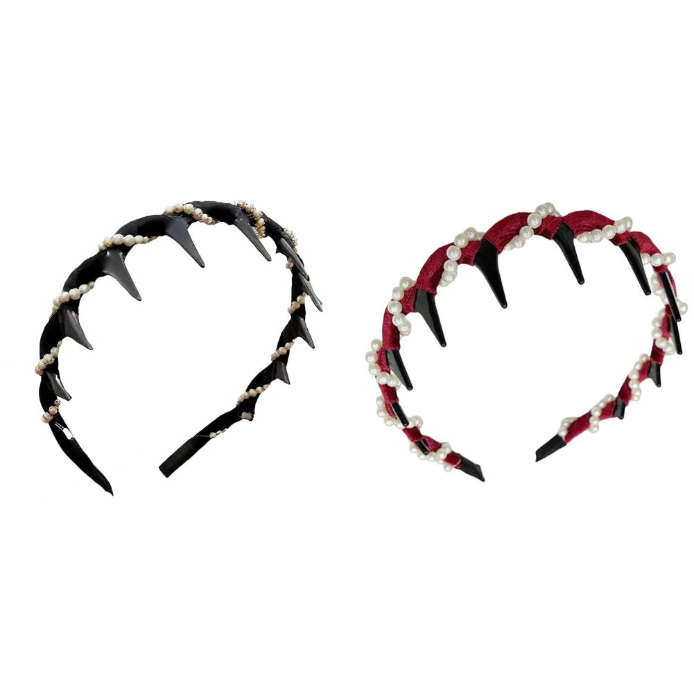 Velvet Sparkling Diamond High Cranium Hairband Wave Hair Hoop for Women Anti-Slip Toothed Hairband For Women Hair Accessories