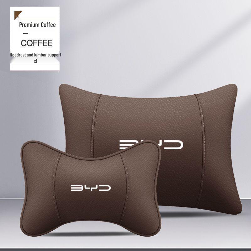 BYD Car Headrest & Lumbar Support Pillow for Qin, Song Plus DMI, Han, Tang, Yuan, EV Dolphin & Seal