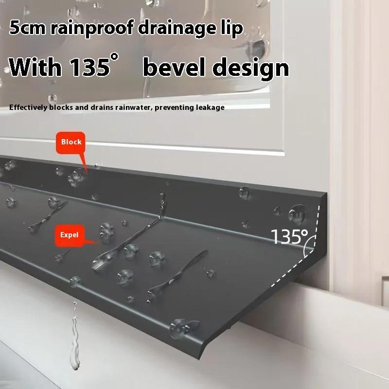 Barieră de apă pentru fereastră glisantă - Sistem de drenaj pentru fereastră exterioară TPE de mare rezistență, Compatibil cu ferestre cu geam simplu/dublu