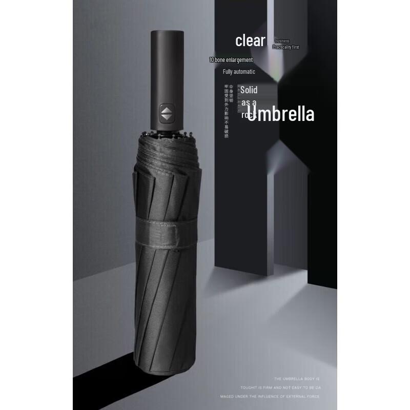 Heaven Automatic Three-Fold Black Glue Umbrella