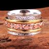 Unisex Ring, Heart Ring, Statement Jewelry, Worry  Ring, Silver Spinner,Calming Ring