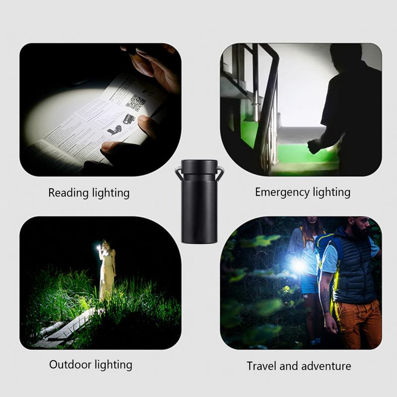 Key Ring Flashlight Small Key Chain Flashlight Battery Powered Portable Light Pocket Torches For Travel Night Indoor Home