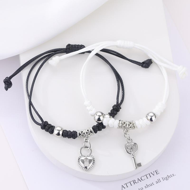 Bracciale intrecciato fatto a mano, braccialetto portafortuna, braccialetto intrecciato minimalista, braccialetto regalo colorato con apertura regolabile