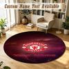 Round Rug Custom NameManchester United Pattern Non Slip Carpet Home Floor Decor