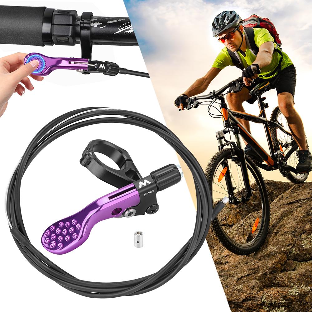 Bicycle Dropper Post Lever Shifter Universal Bicycle Dropper Seatpost Remote Wire Control for Mountain Road Bicycle Handlebars