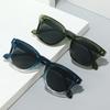  Retro Rivets Square Sunglasses Women Fashion Gradient Shades UV400 Men Green Black Sun Glasses