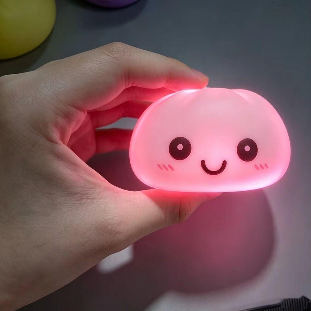 Electronic Dumpling Squishes Food Ornament Glowing Dumplings LED Bun Night Light Children Gift